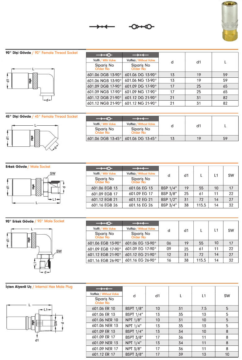 Water Quick Coupling 601