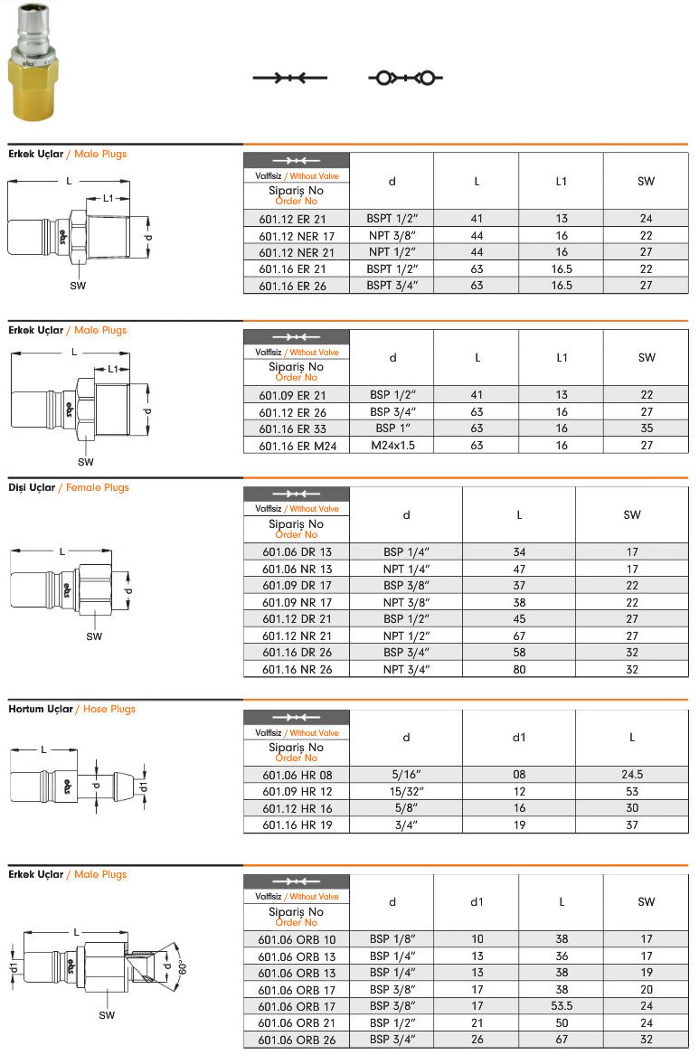 Water Quick Coupling 601