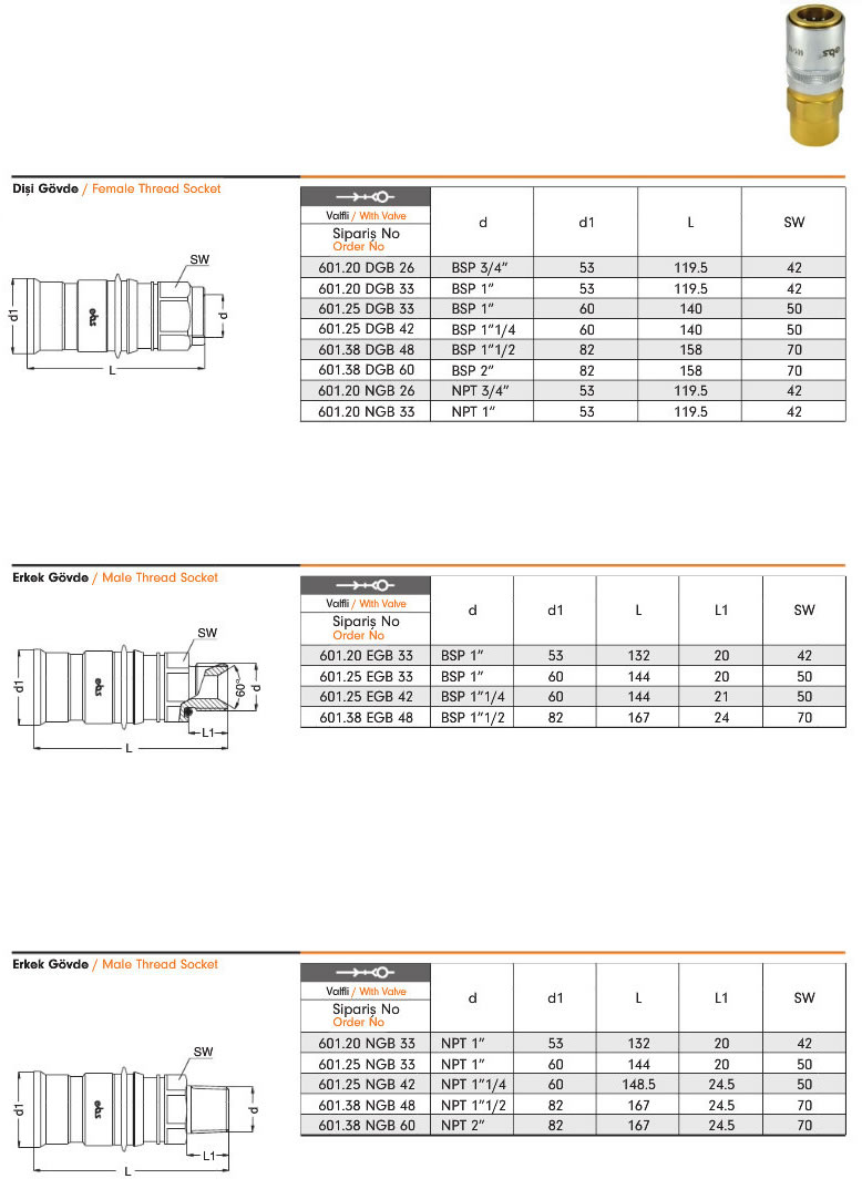 Water Quick Coupling 601